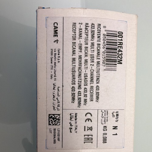 Came 001re432m ricevitore - came,